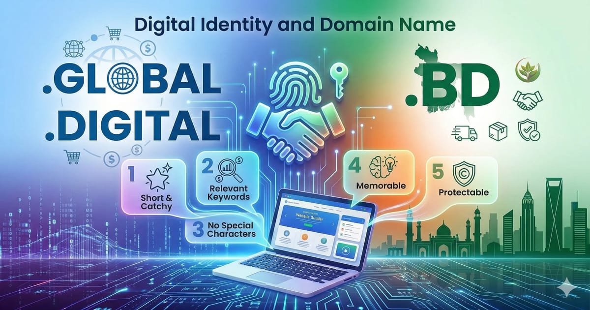 ডোমেইন নেম কেন আপনার ব্যবসার ডিজিটাল পরিচয়? সঠিক নাম নির্বাচনের ৫টি টিপস